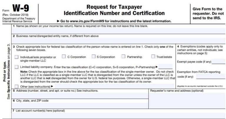 How To Fill Out Irs Form W 9 File Old Tax Returns